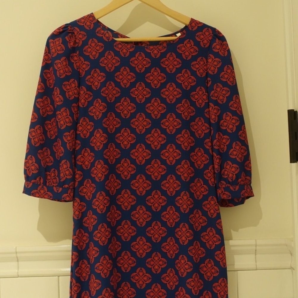 D'Closet Block print shift dress